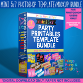 Mini 5x7 Party Favor Template Bundle -PHOTOSHOP
